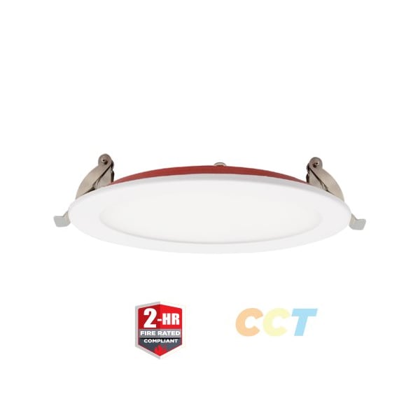 Portor 6in. LED Fire Rated Compliant Slim DownLight, CCT Selector PT-DLS-R-FR-6I-15W-5CCT - main